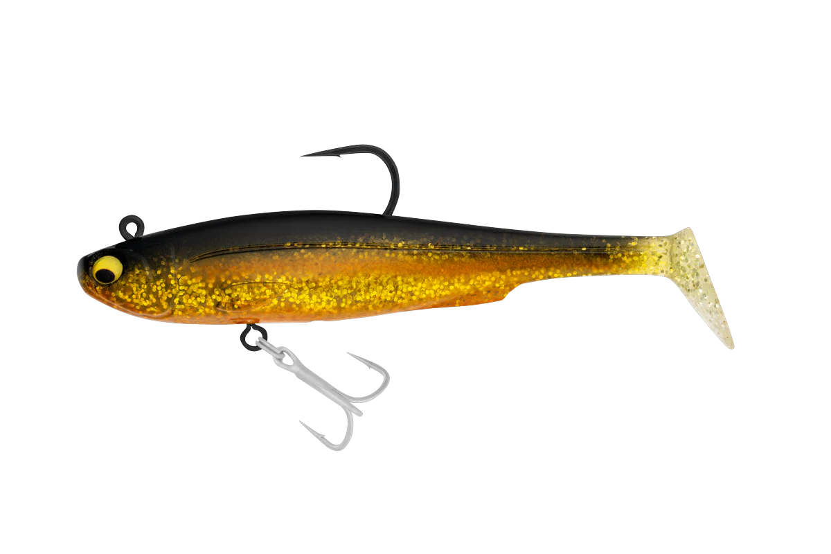 Irukandji Sicario DTF Pro 140mm 28g Soft Plastic Swimbait Lure Ember