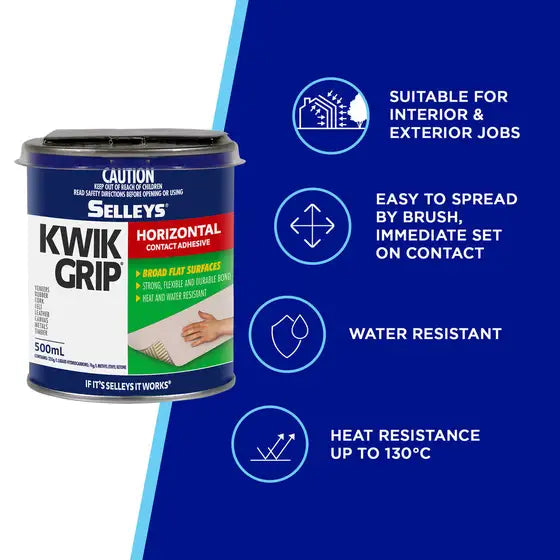 Selleys Kwik Grip Horizontal Contact Adhesive 500ml