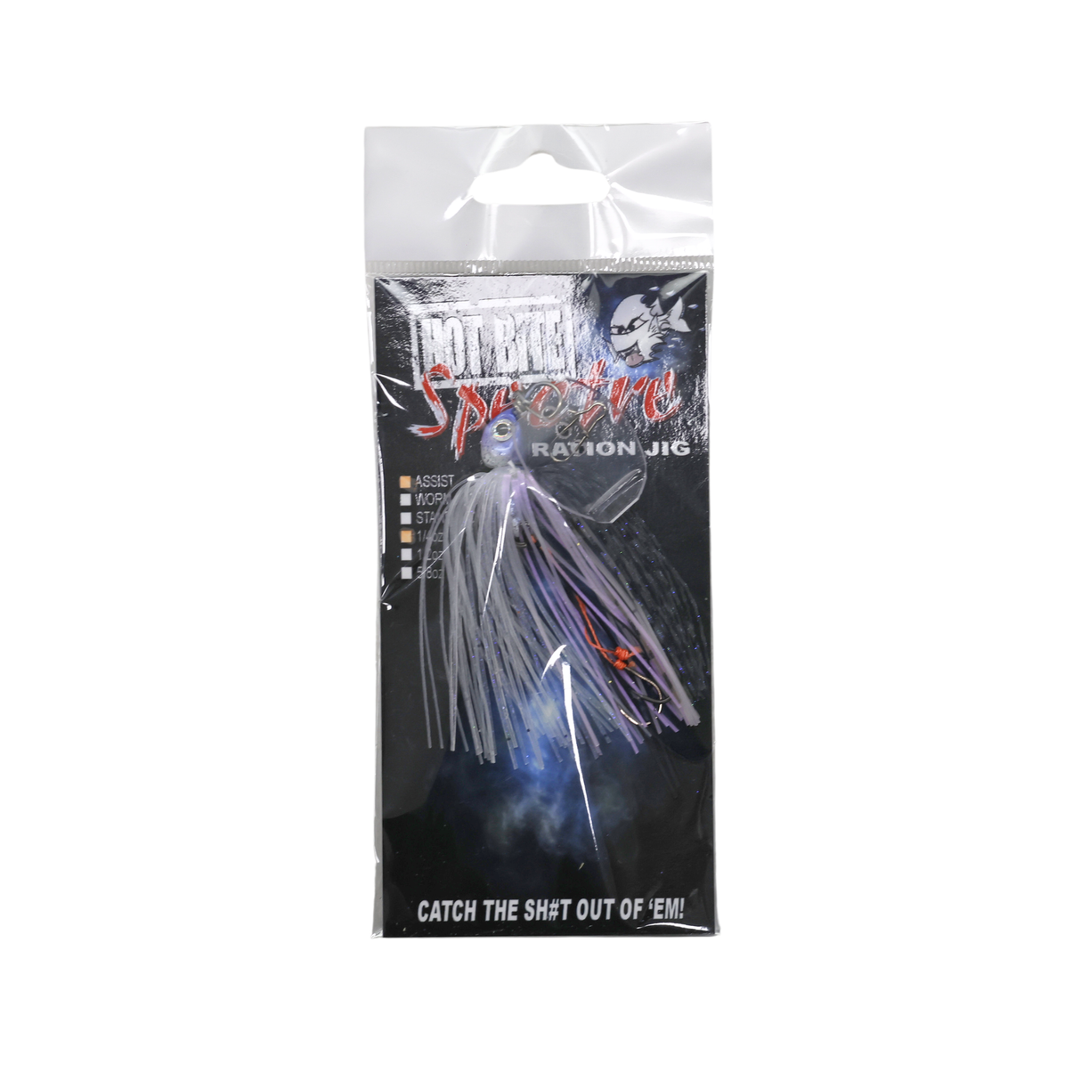 Hot Bite Spectre Jig 1/4oz Chatterbait Lure Pearl Waka