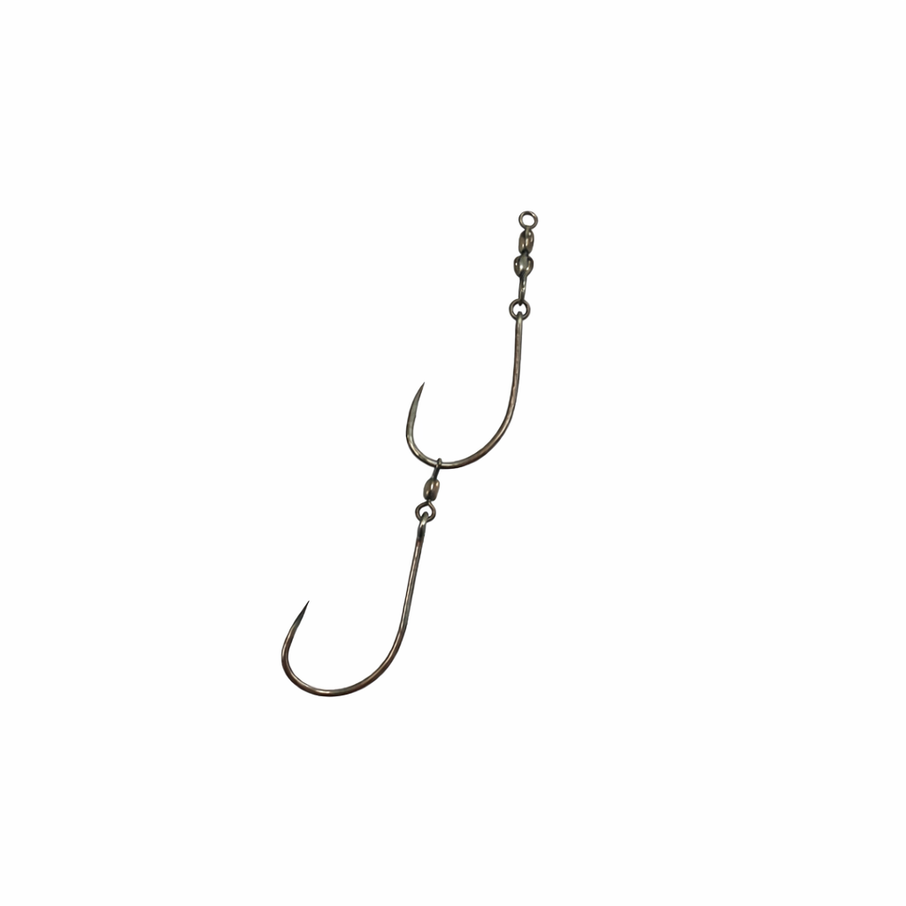 Mustad 9179APTS Light Game 2 Hook Undressed Pre-Made Ganged Hooks 4pk