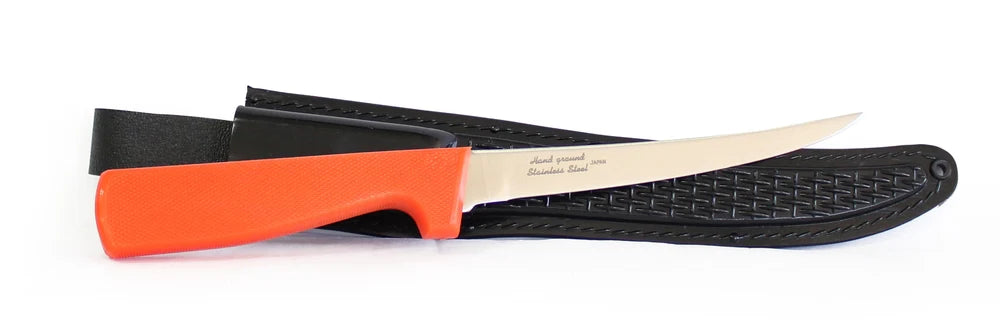 Ballard F520 6in Filleting Knife With Sheath Orange