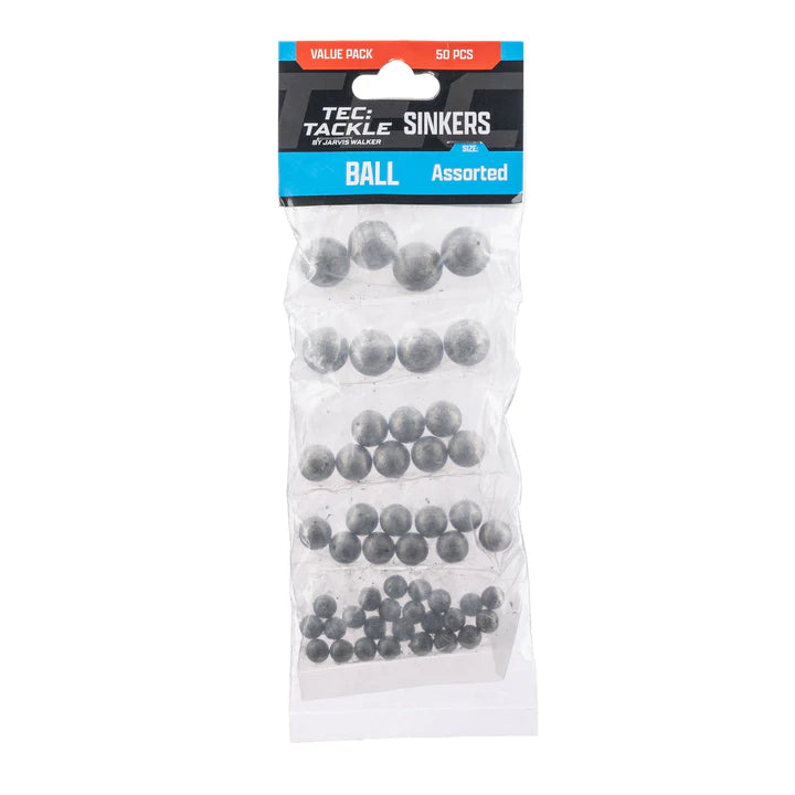 Jarvis Walker Tec Tackle Assorted Ball Sinker Kit 50pk