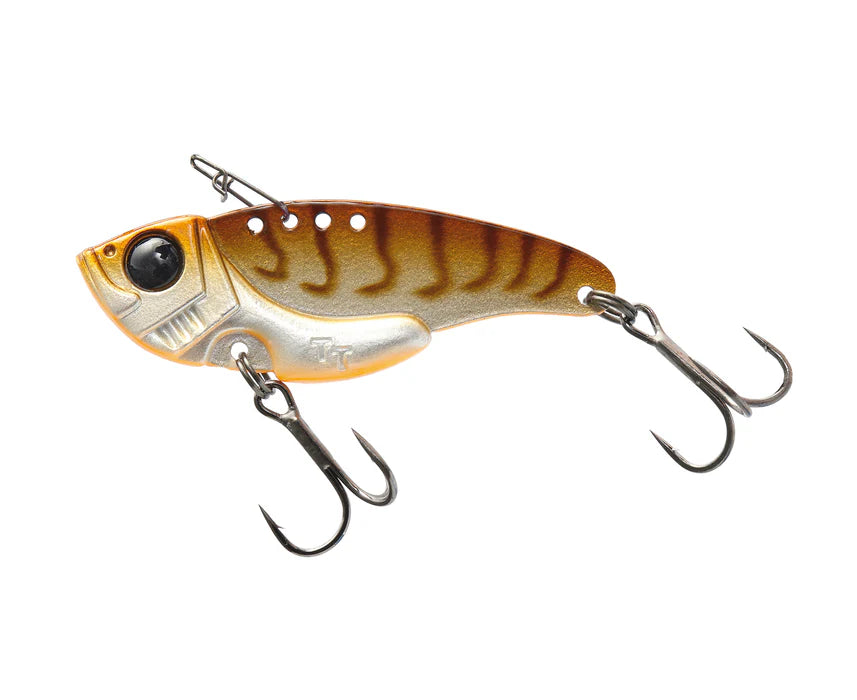 TT Switchblade+ 42mm 7g Metal Vibe Lure Brown Suji Prawn