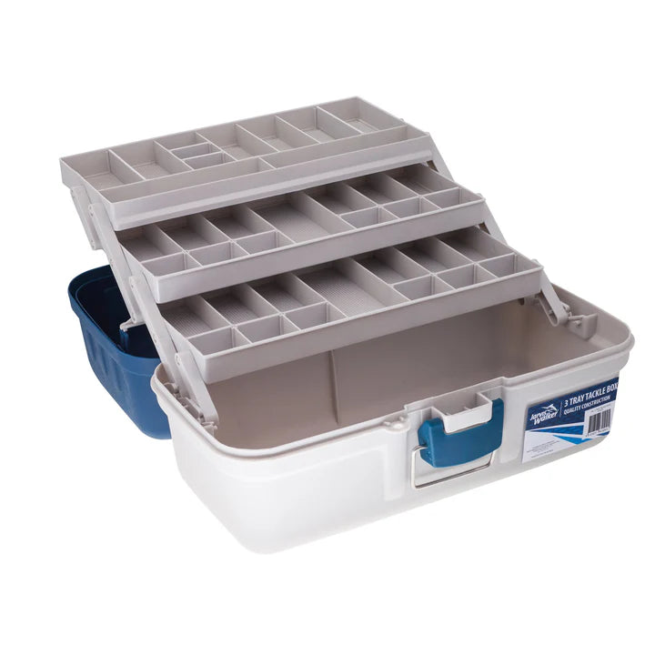 Jarvis Walker Tackle Box 3 Tray Blue/Grey