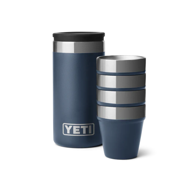 Yeti Shot Glasses With Carrying Case Navy