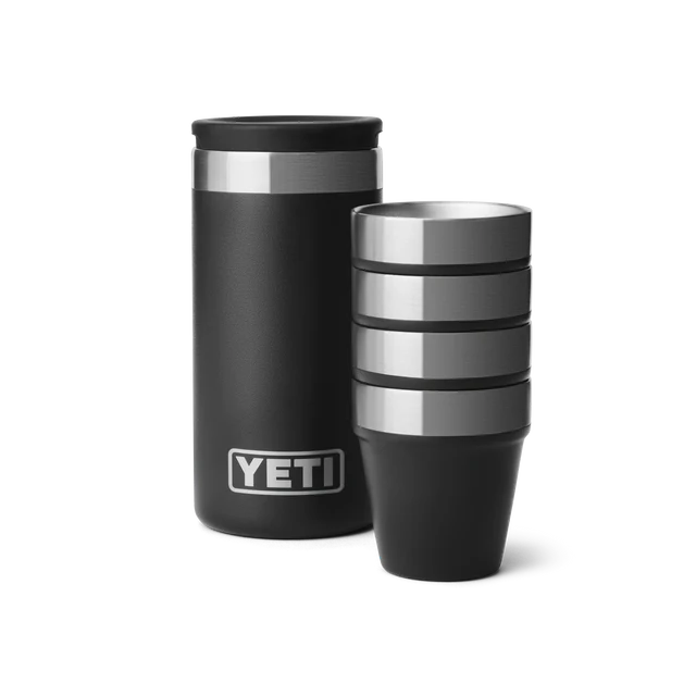 Yeti Shot Glasses With Carrying Case Black