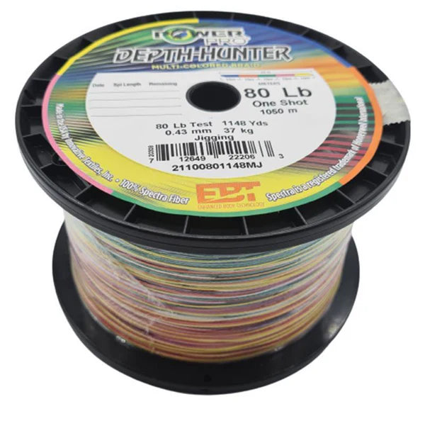 Power Pro Depth Hunter Braided Fishing Line 80lb 1050m