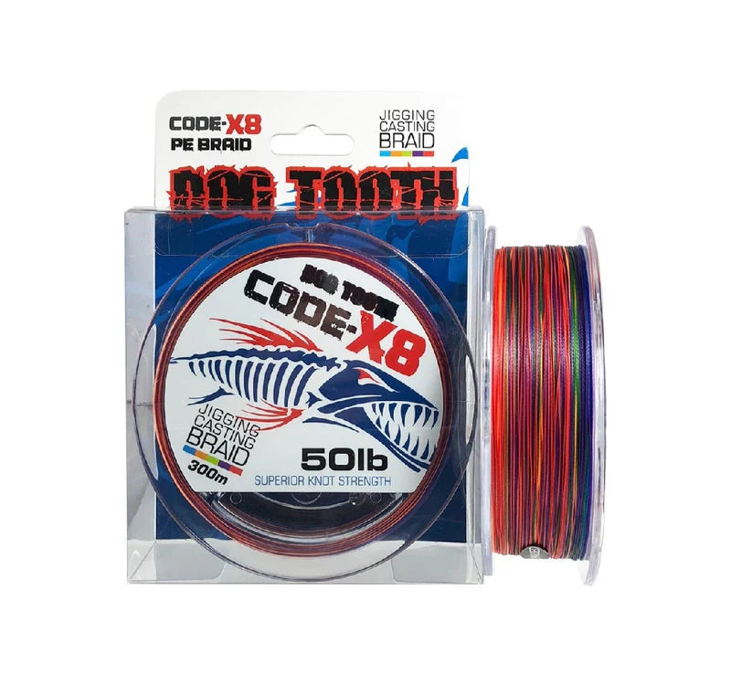 Dog Tooth Code X8 Jigging Braided Fishing Line Multi Colour
