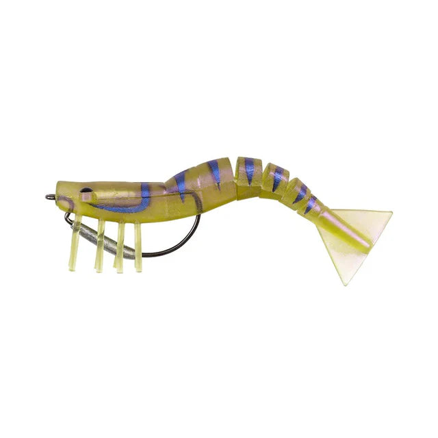 Samaki Live Shrimp 127mm Pre-Rigged Soft Plastic Lure Pearl Shrimp