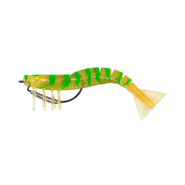 Samaki Live Shrimp 89mm Pre-Rigged Soft Plastic Lure Golden Grape