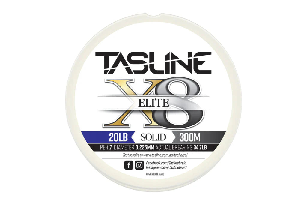 Tasline Elite X8 Braided Fishing Line White