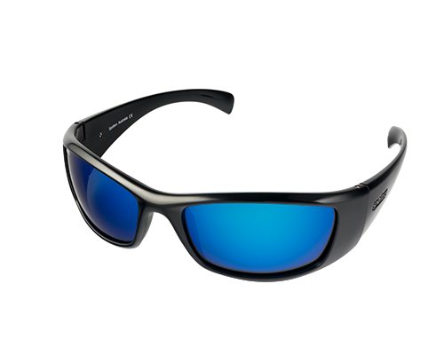 Spotters Artic+ Polarised Sunglasses Gloss Black - Ice Blue