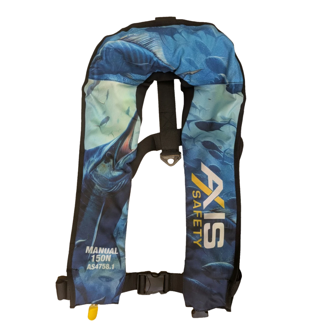 Axis Manual Inflatable 150N Lifejacket Fish Print
