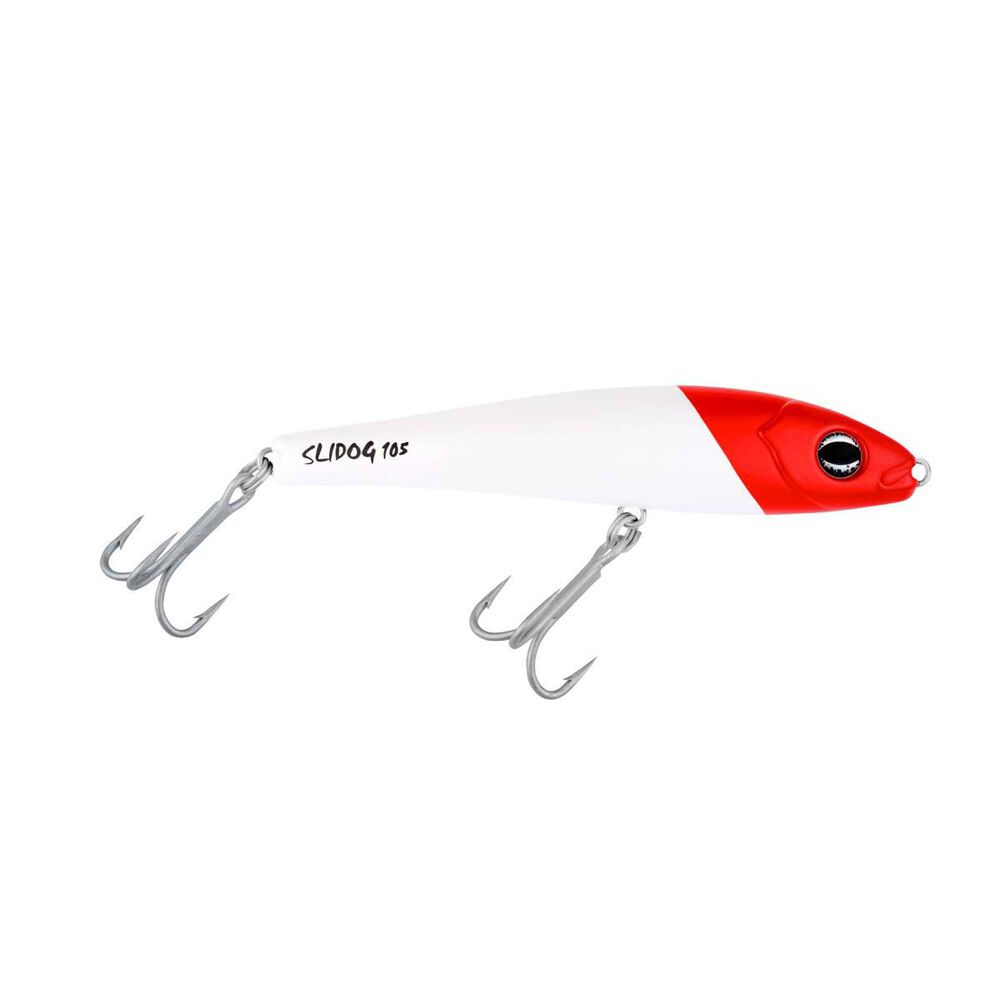 Halco Slidog 105mm Sinking Stickbait Lure White Red Head