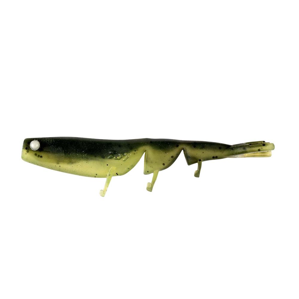 Daiwa Bait Junkie Prawn 2.35in Soft Plastic Lure Olive Oil Uv