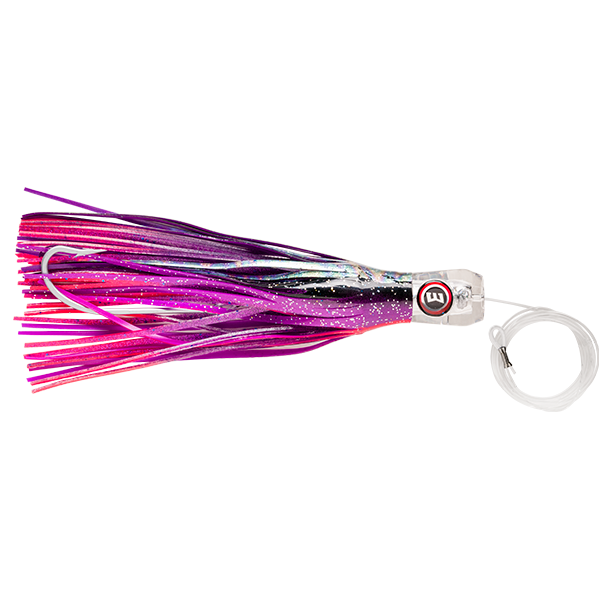 Williamson Big Game Catcher 8in Pre-Rigged Skirted Trolling Lure Black Knight