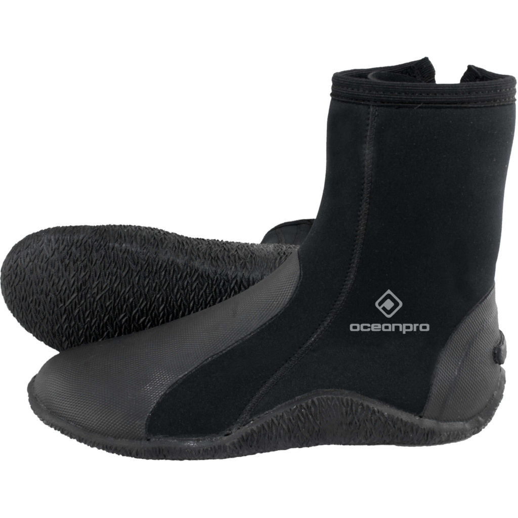Ocean Pro 5mm Zipped Boots Black