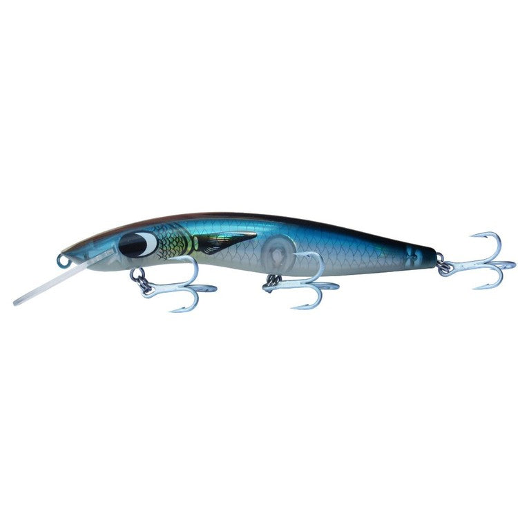 Classic Ghost 120mm Barra 10+ Hard Body Lure Ghost Blue Laser