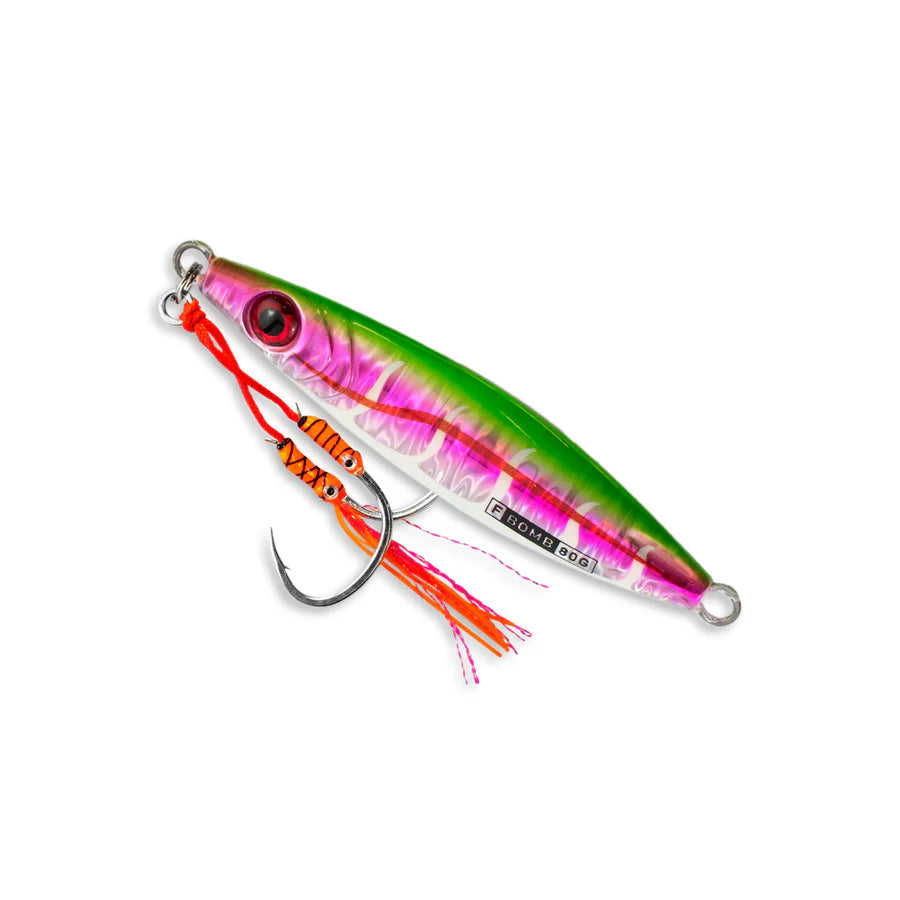 Buku Flutter Bomb 80g Metal Jig Lure Lime Back