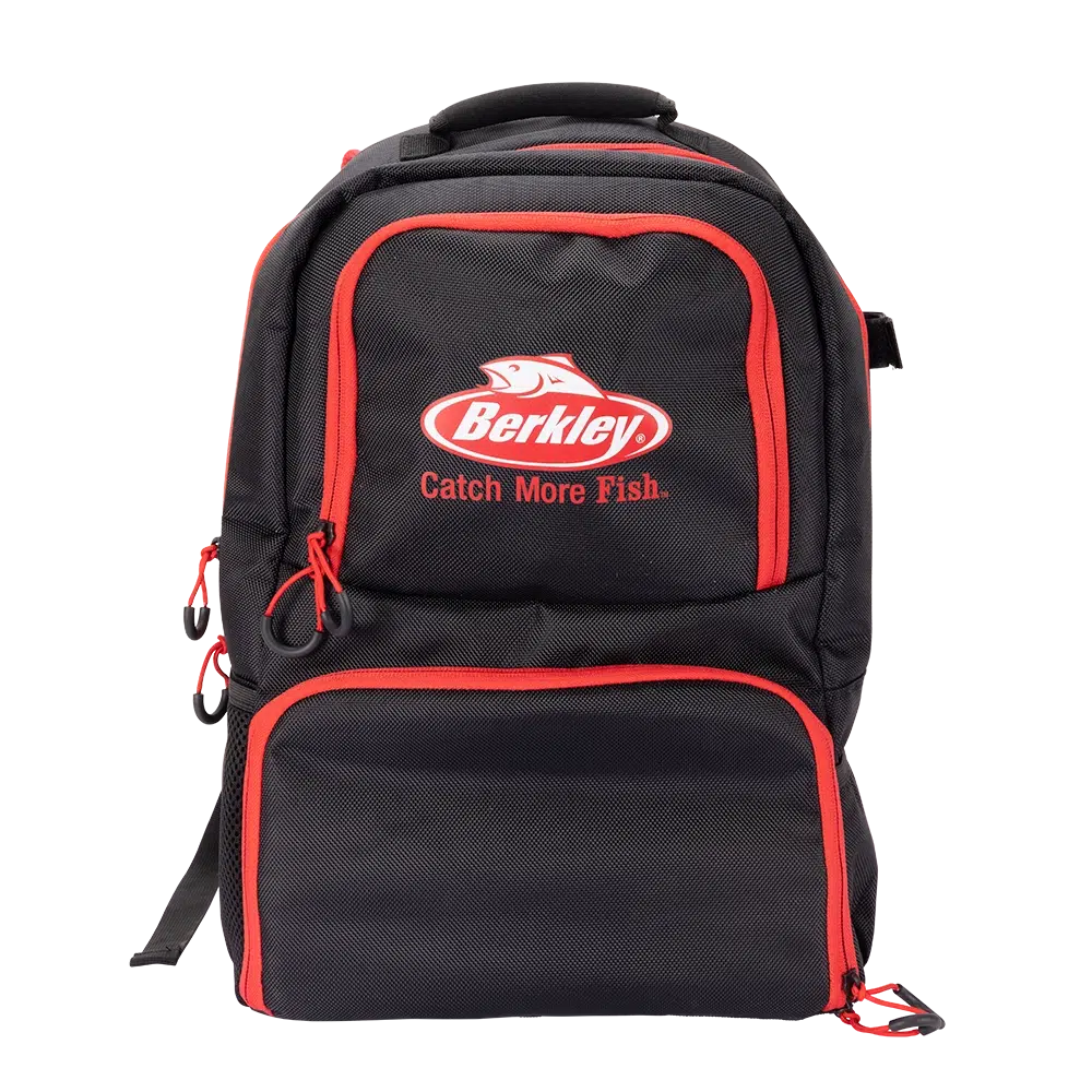 Berkley Backpack With 4 Tackle Trays Red & Black