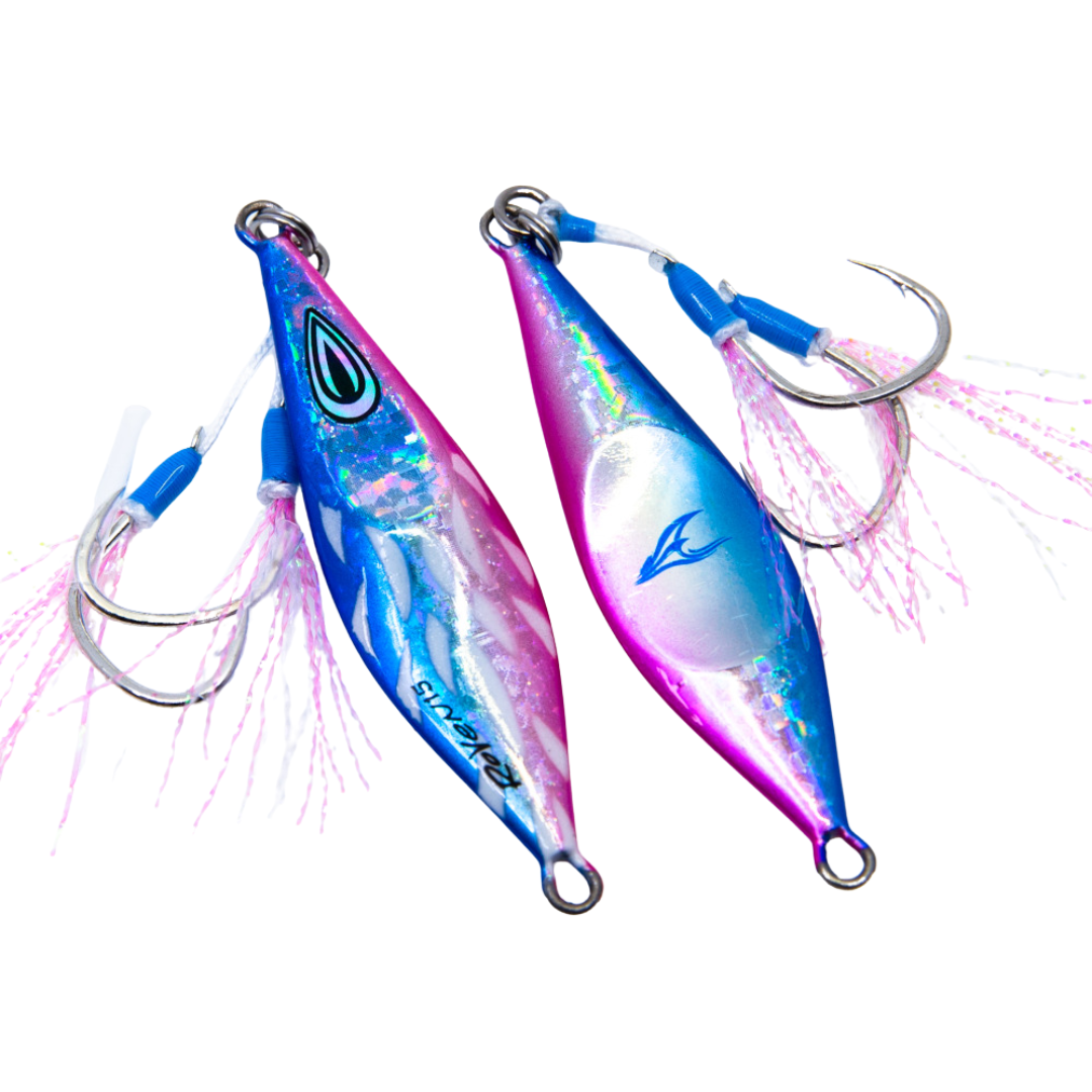 Oceans Legacy Roven 15g Metal Jig Lure Blue Pink Silver