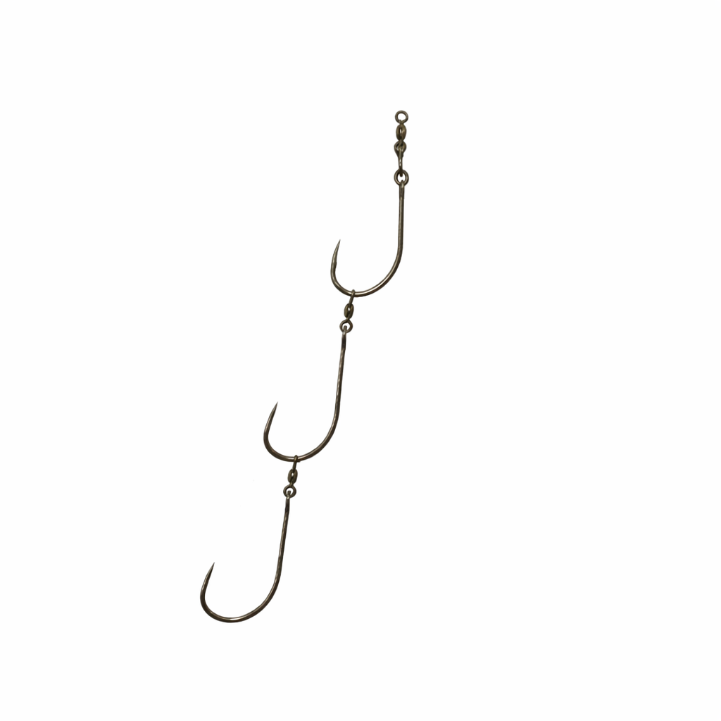 Mustad 9179APTS Light Game 3 Hook Undressed Pre-Made Ganged Hooks 4pk