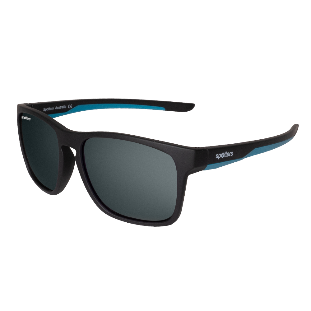 Spotters Premium Kids Dingo Polarised Sunglasses Matt Black - Grey