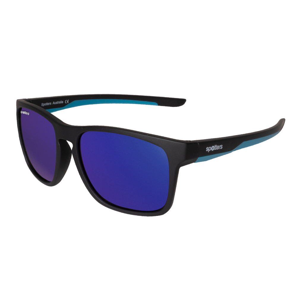 Spotters Premium Kids Dingo Polarised Sunglasses Matt Black - Purple