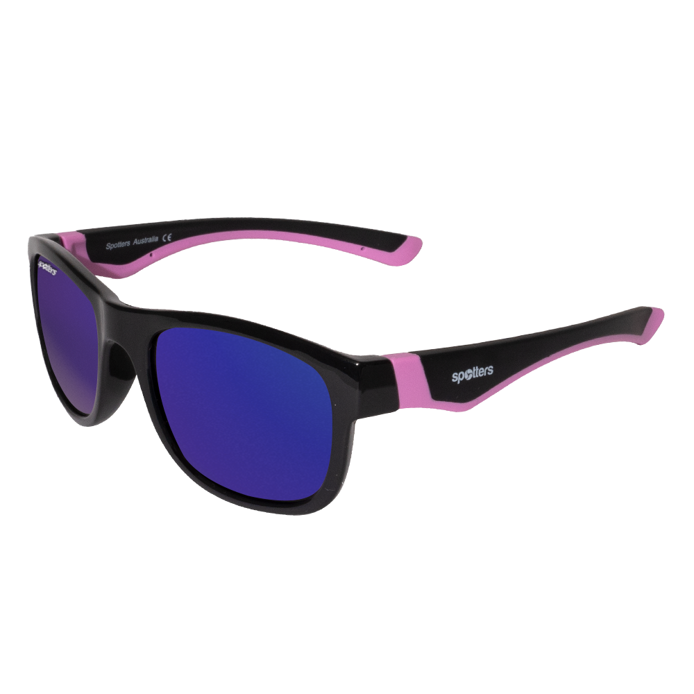 Spotters Premium Kids Emu Polarised Sunglasses Matt Black - Purple
