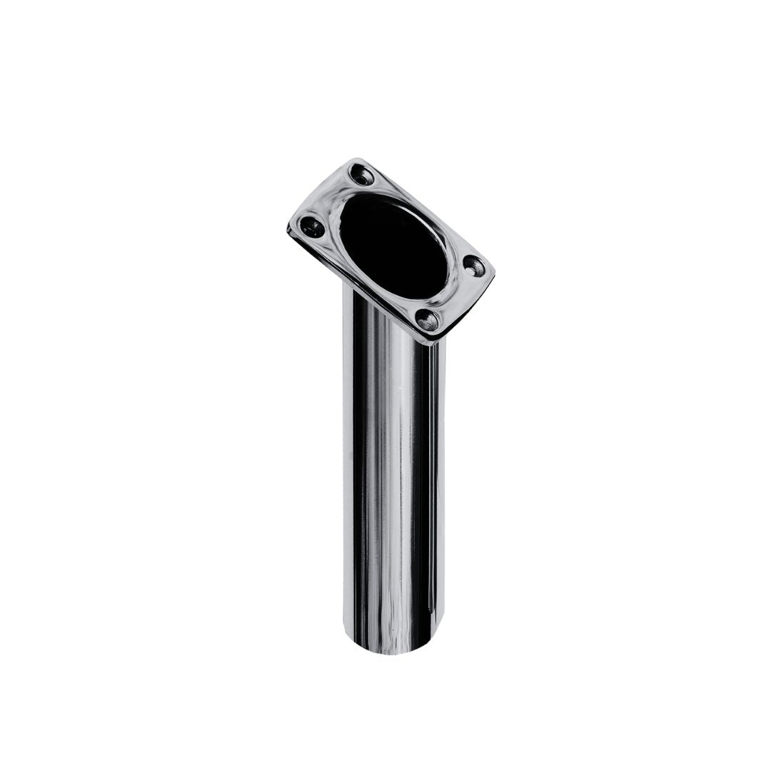 Frank Marine Stainless Steel 30 Degree Slimline Flush Mount Fishing Rod Holder