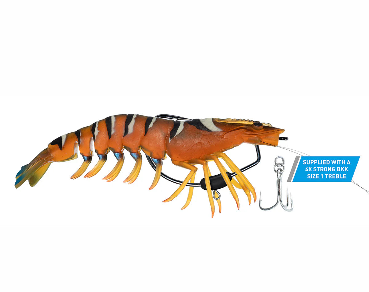 Chasebaits King Flick Prawn 180mm 49g Soft Plastic Lure Green Prawn