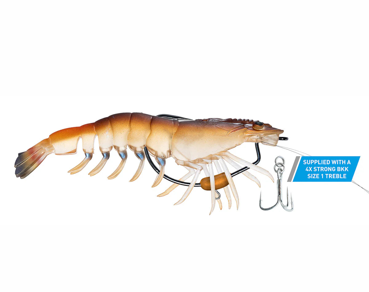 Chasebaits King Flick Prawn 180mm 49g Soft Plastic Lure Native Prawn