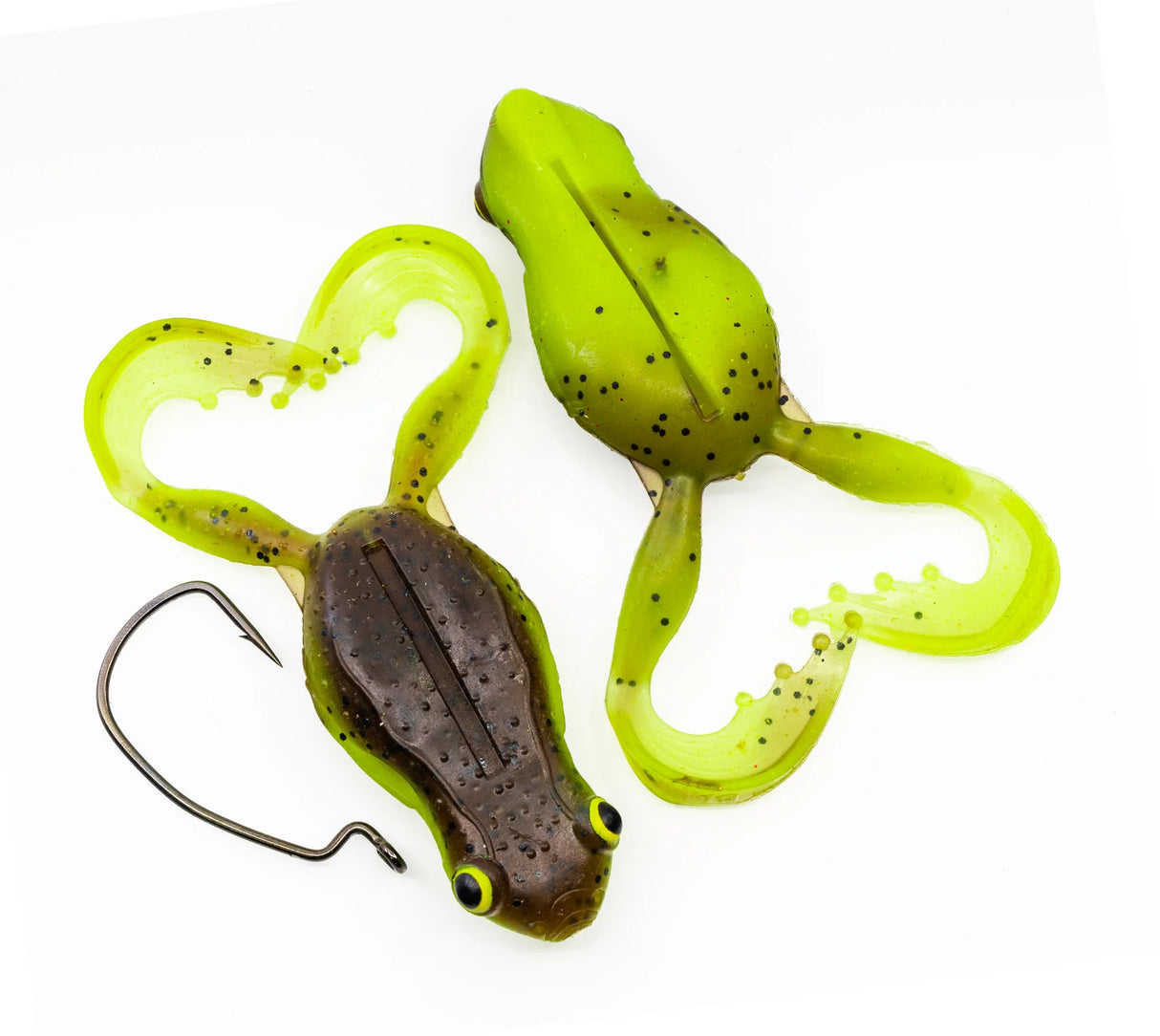 Chasebaits Flexi Frog 65mm Soft Plastic Topwater Lure Green Pumpkin Chartreuse