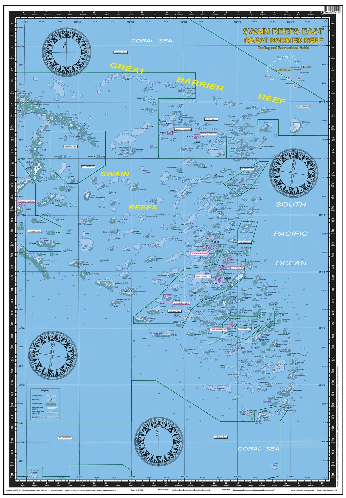 Camtas Swains Reef East Marine Safety Chart
