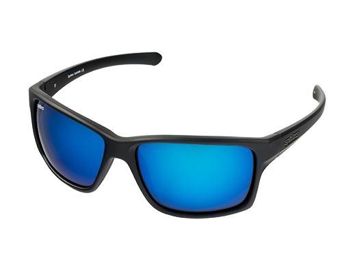Spotters Grit Polarised Sunglasses Matt Black - Ice Blue