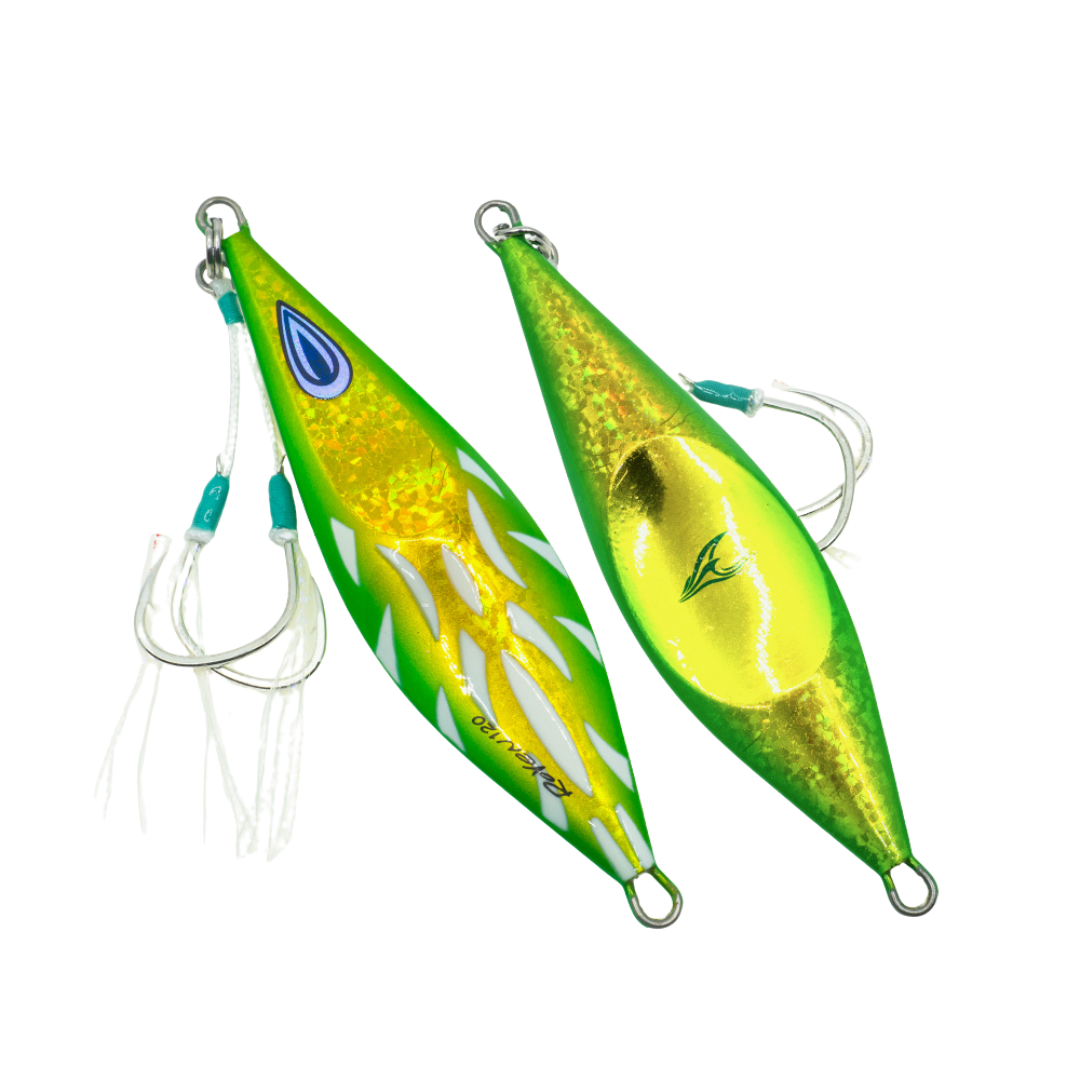 Oceans Legacy Roven 60g Metal Jig Lure Green Gold