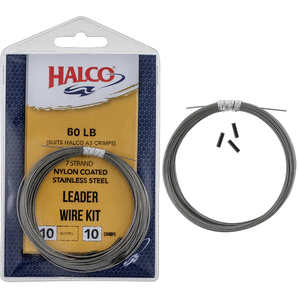 Halco Leader Wire Trace Kit 10m With 10 Crimps