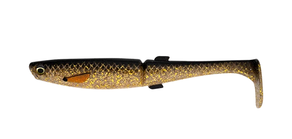 Daiwa Bait Junkie Megaminnow 6.5in Soft Plastic Lure Black and Gold