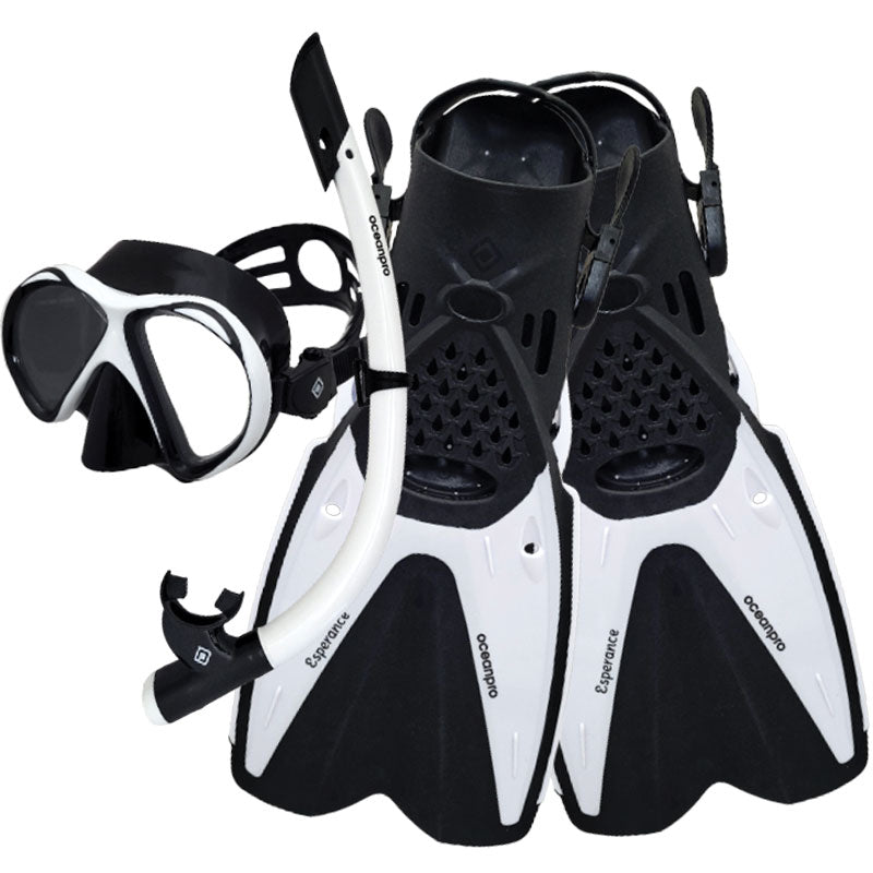Ocean Pro Esperance Mask Snorkel Fin Set White