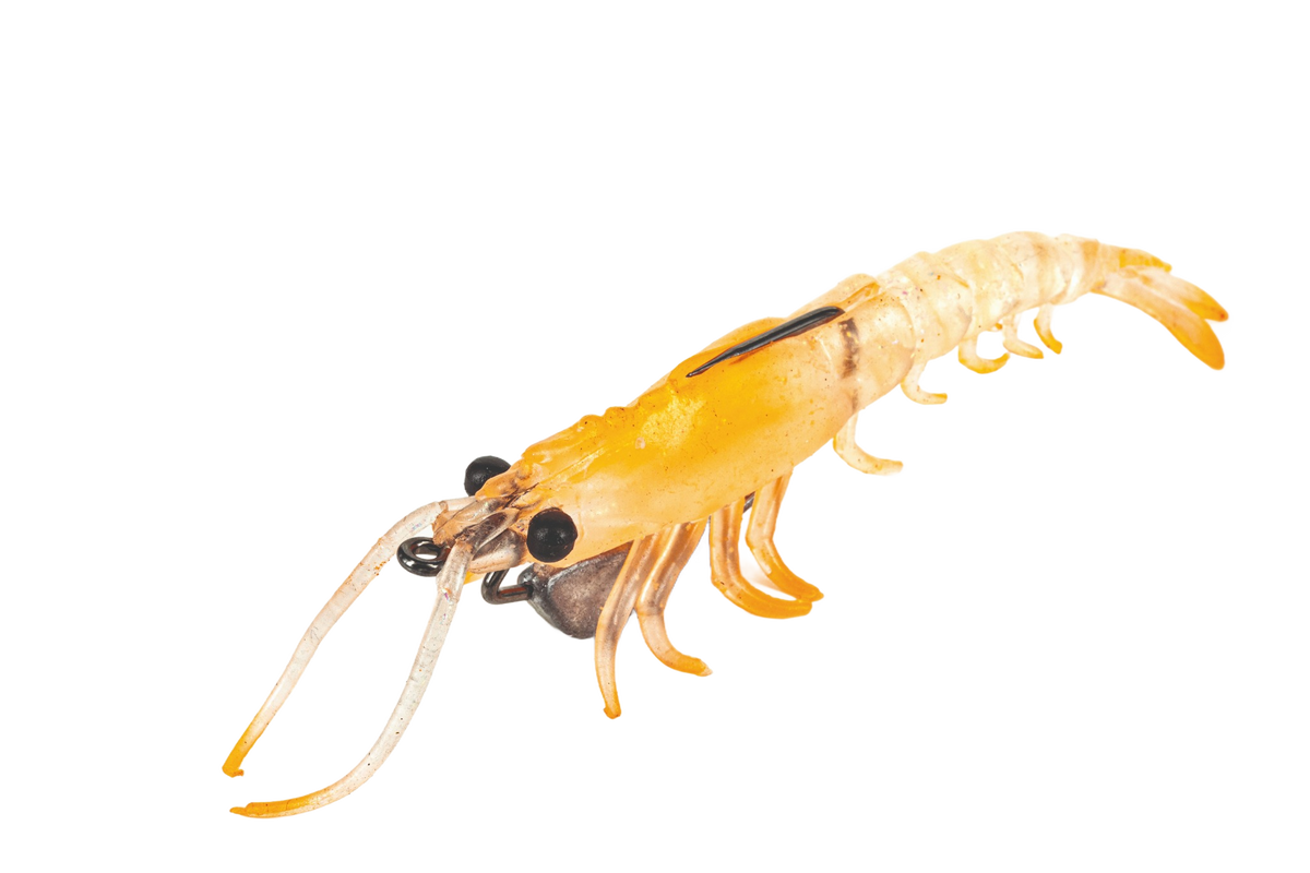Molix Prawn 4.5in Soft Plastic Lure Clear Orange