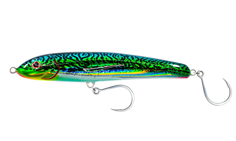 Nomad Riptide 155mm Sinking Stickbait Lure Silver Green Mackerel