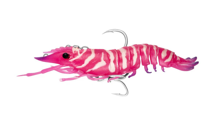 Nomad Live Ops Pre-Rigged Sumo Shrimp 5in Soft Plastic Lure Hyper Pink
