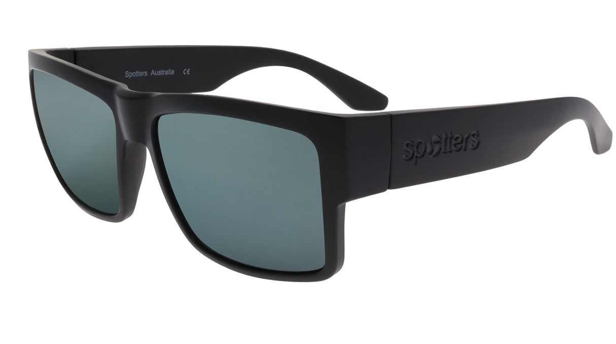 Spotters Striker Polarised Sunglasses Matt Black - Carbon