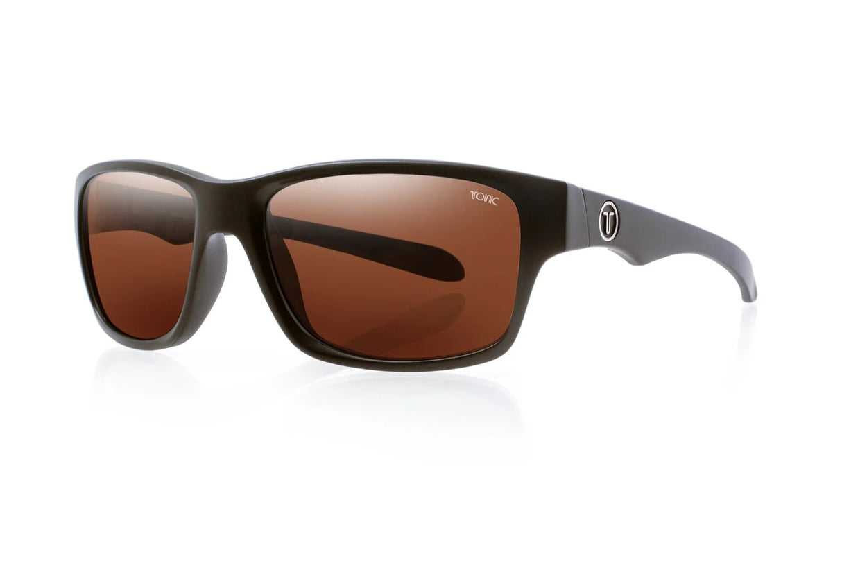 Tonic Titan Polarised Sunglasses Matte Black - Copper Photochromic