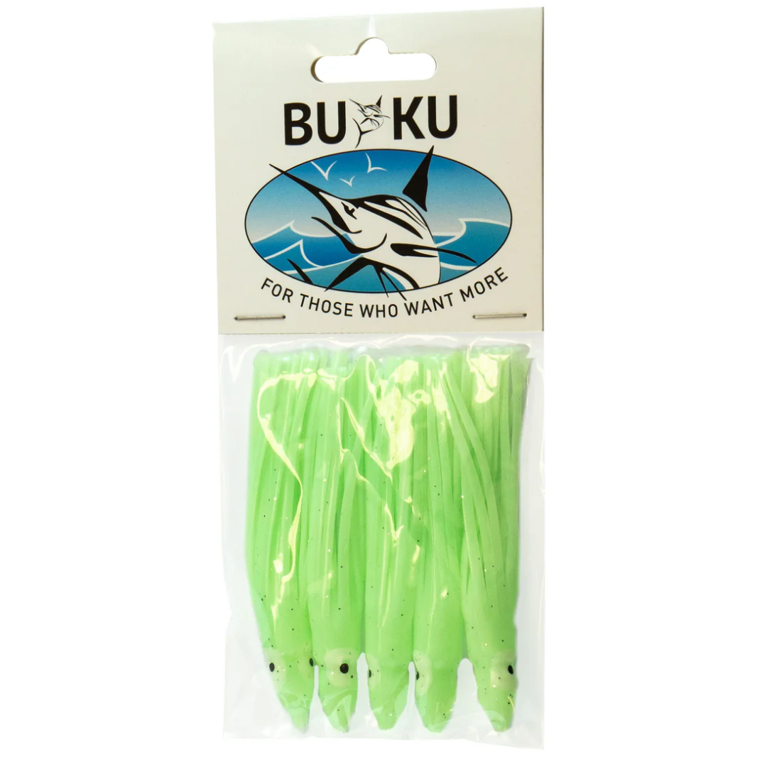 Buku Octopus 3.5in Skirted Lure Green Glow