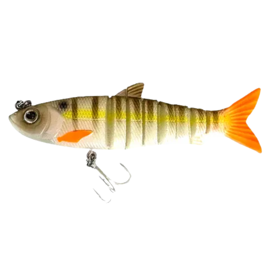 Zerek Live Mullet 4.5in Soft Plastic Swimbait Lure Olive Pearl Marble