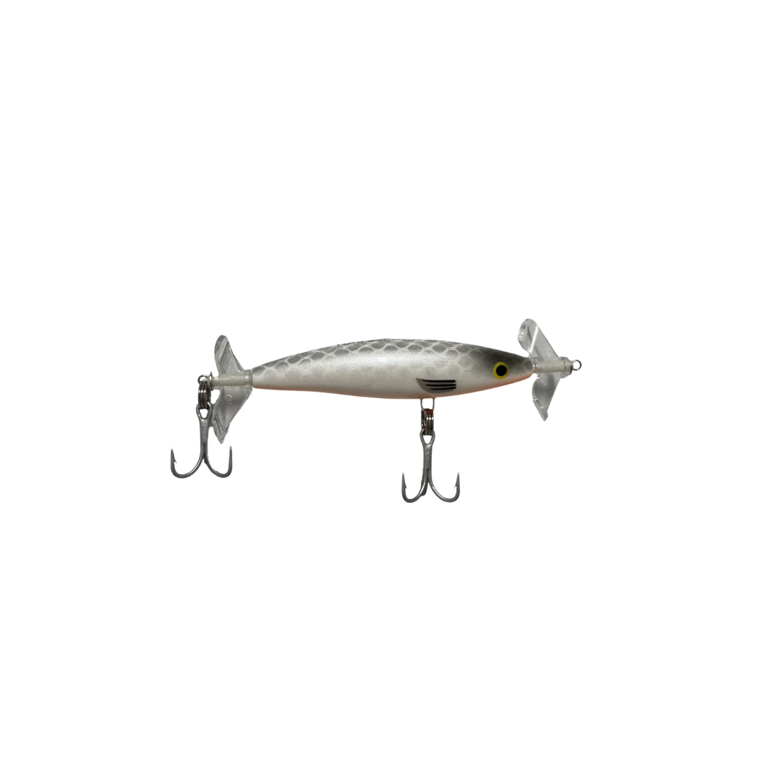 Raptor Lures Mini Fizz Bait 85mm Hard Body Topwater Lure Pearl Ghost