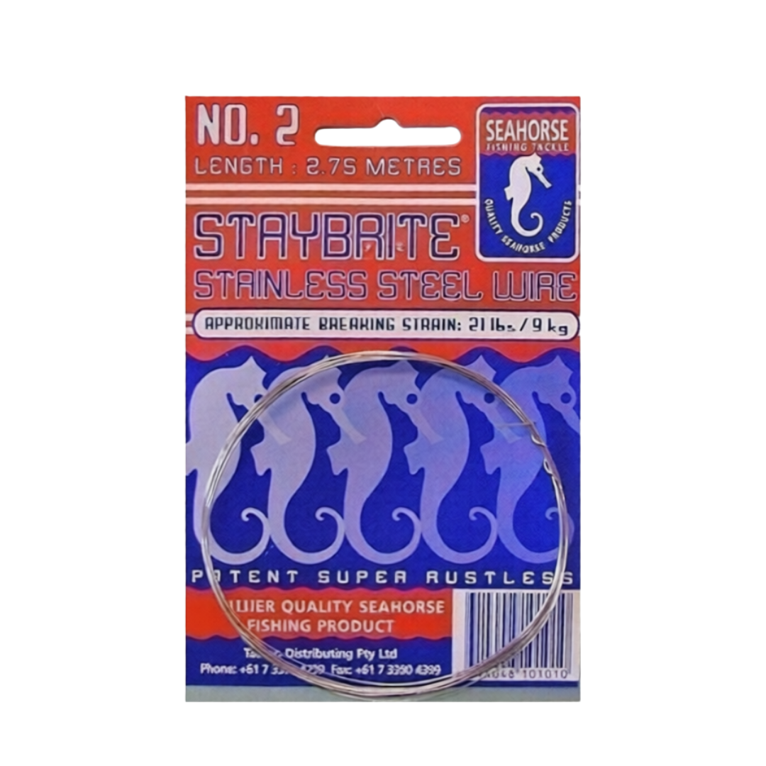 Seahorse Staybrite Stainless Steel Wire Trace 2.75m