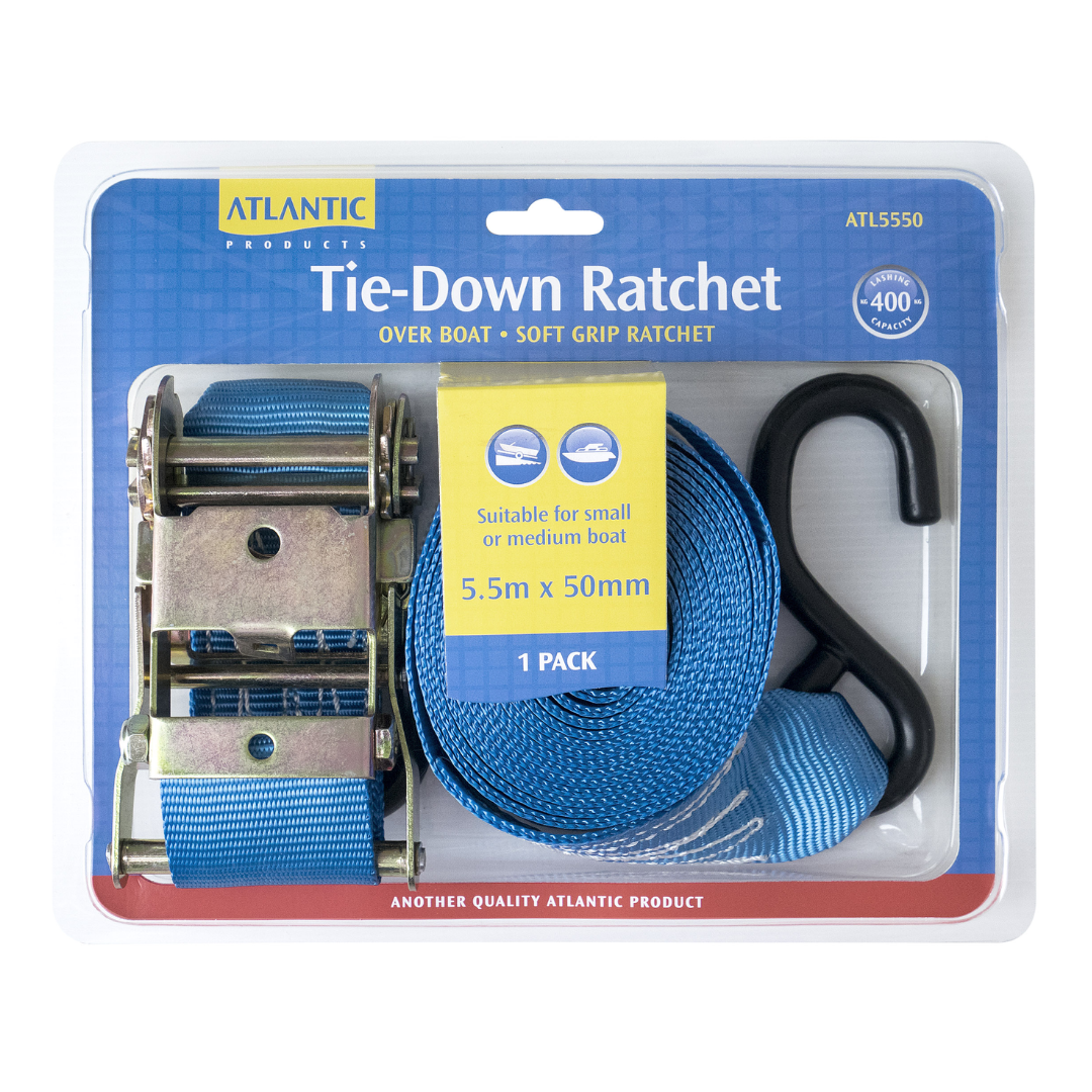 Atlantic Tie Down Ratchet Strap Single 50mm x 5.5m - 400kg