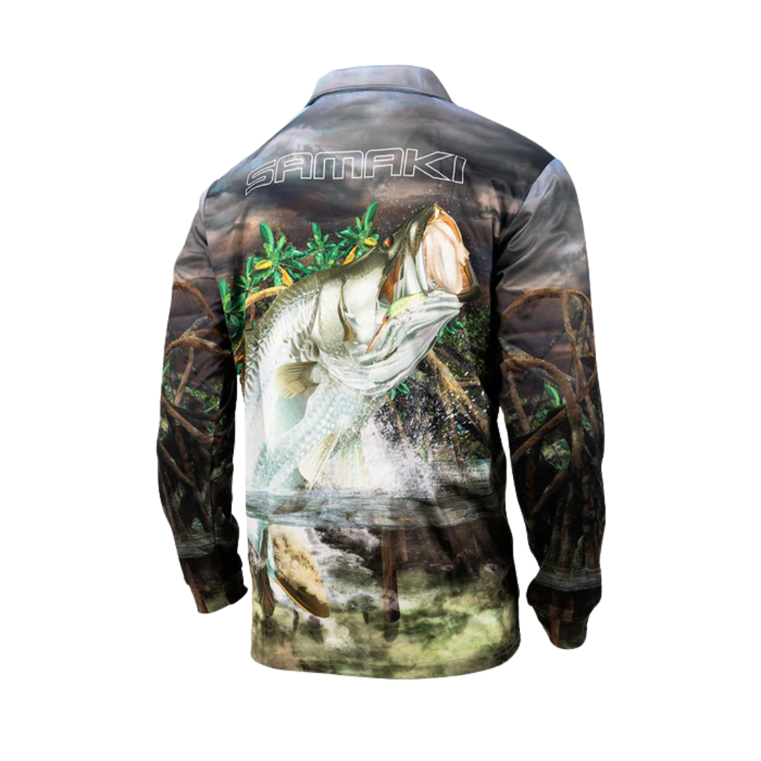 Samaki Boofing Barra Youth Fishing Shirt